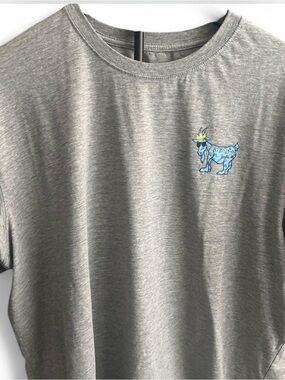 GOAT USA Lacrosse blue goat shirt .